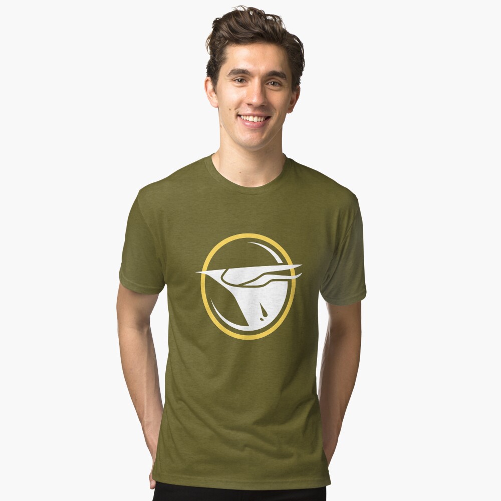 Vista previa del artículo con la obra «Camiseta de tejido mixto», diseñado y vendido por R2-T2.