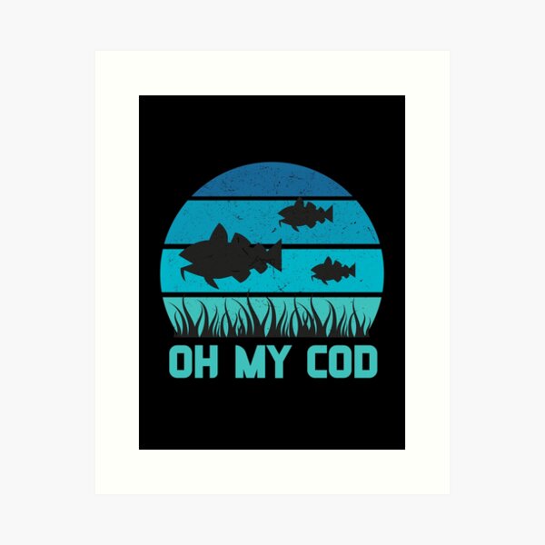 Oh My Cod Funny Fishing Pun Design - Cod - Sticker