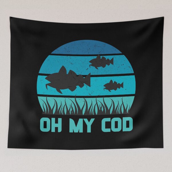 Item preview, Oh my Cod Funny Fishing Fish Pun designed and sold by Ensjodesigns.