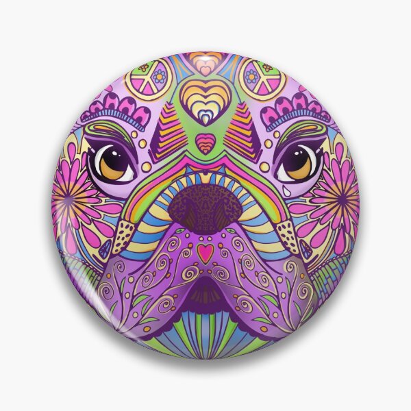 Item preview, Flower power pug designed and sold by Zela.