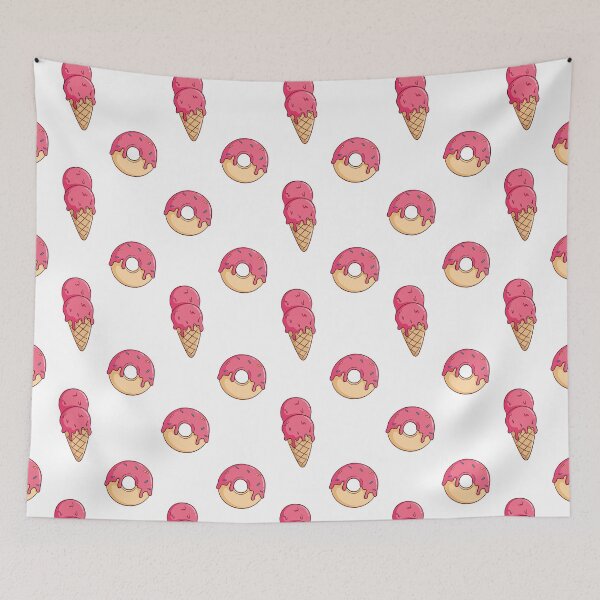 Item preview, Hand Drawn Dessert Ice Cream Cone Seamless Pattern designed and sold by Peekonet.