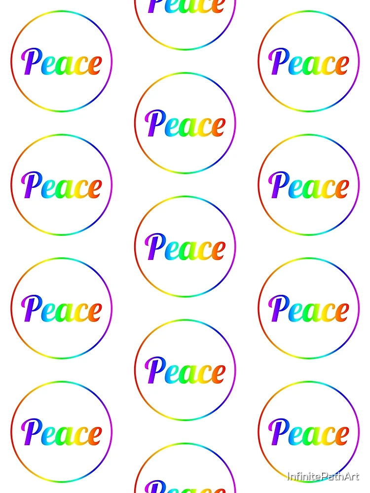 Thumbnail 3 of 3, Scarf, Peace designed and sold by InfinitePathArt.