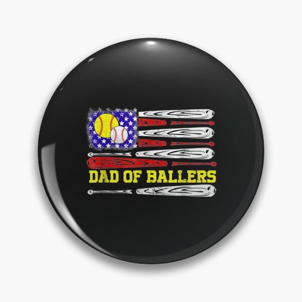 Item preview, Dad of Ballers American flag Funny Baseball Dad Softball designed and sold by cindykz32bon.