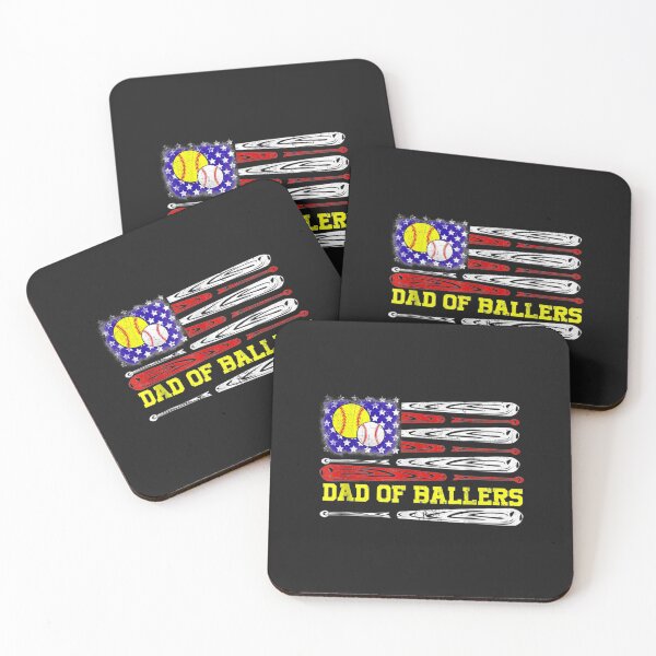 Artikelvorschau, Papa von Ballers Amerikanische Flagge Lustiger Baseball Papa Softball entworfen und verkauft von cindykz32bon.