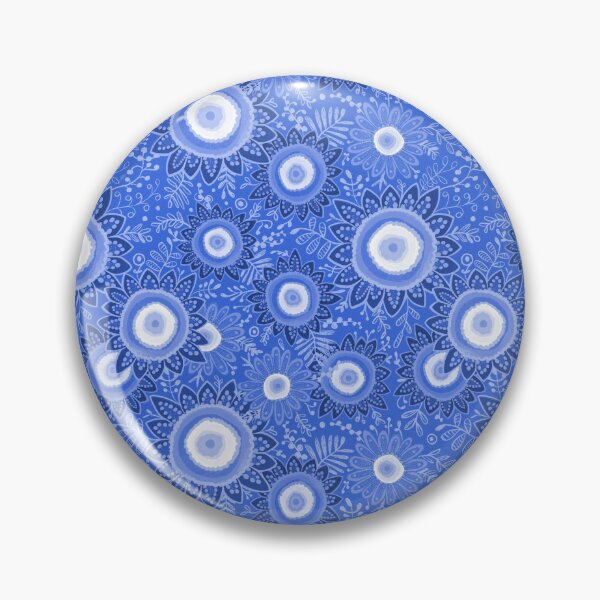 Item preview, Retro Daisy Meadows - Summer Blue designed and sold by Squarebird.
