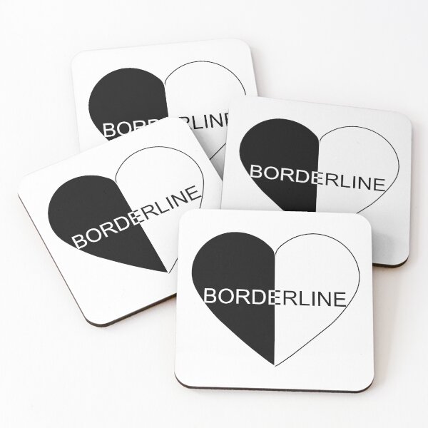 Item preview, Borderline Personality Disorder heart black and white designed and sold by Adadita.