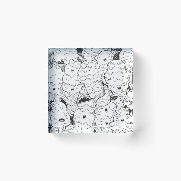 Item preview, Illustration Doodle Ice Cream Cartoon Style designed and sold by Peekonet.