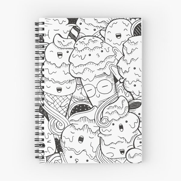 Item preview, Illustration Doodle Ice Cream Cartoon Style designed and sold by Peekonet.