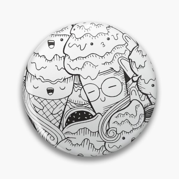 Item preview, Illustration Doodle Ice Cream Cartoon Style designed and sold by Peekonet.