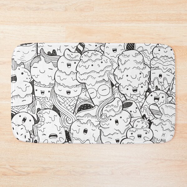 Item preview, Illustration Doodle Ice Cream Cartoon Style designed and sold by Peekonet.