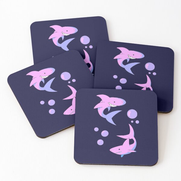 Item preview, Cute pink sharks in the ocean - wildlife designed and sold by Patrick Gervacio.