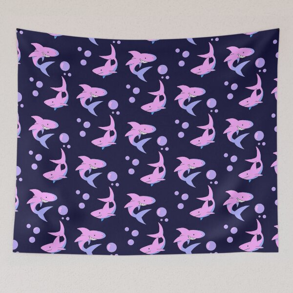 Item preview, Cute pink sharks in the ocean - wildlife designed and sold by Patrick Gervacio.