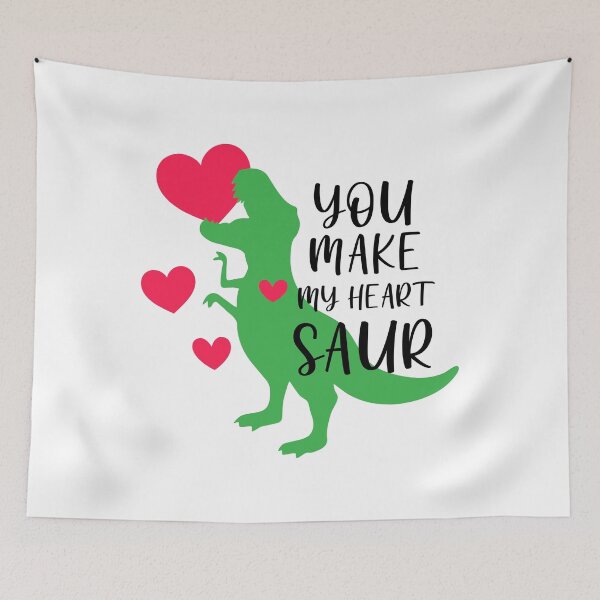 Item preview, You make my heart Saur, Valentine, Dinosaur Love, Valentine's Day SVG designed and sold by FullMoon-M.