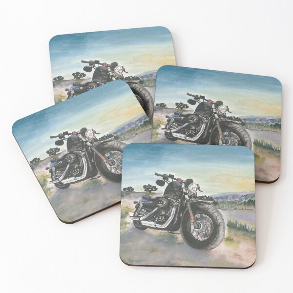 Item preview, Motorcycle in the Valley  designed and sold by TwoFullMoonsArt.