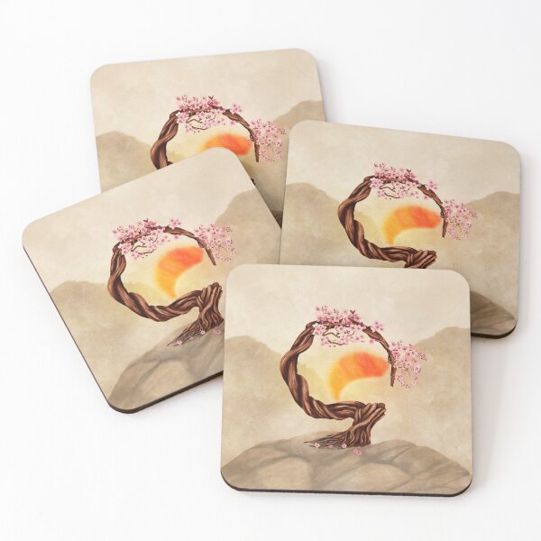 Item preview, Enso Zen Blossoming Sakura Bonsai designed and sold by k9printart.