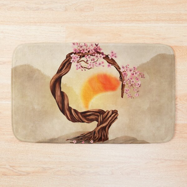 Item preview, Enso Zen Blossoming Sakura Bonsai designed and sold by k9printart.