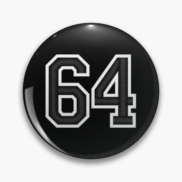Item preview, 64 Black Jersey Sports Number sixty-four Football 64 designed and sold by elhefe.
