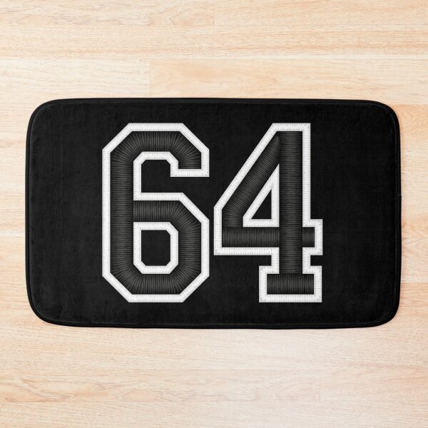 Item preview, 64 Black Jersey Sports Number sixty-four Football 64 designed and sold by elhefe.