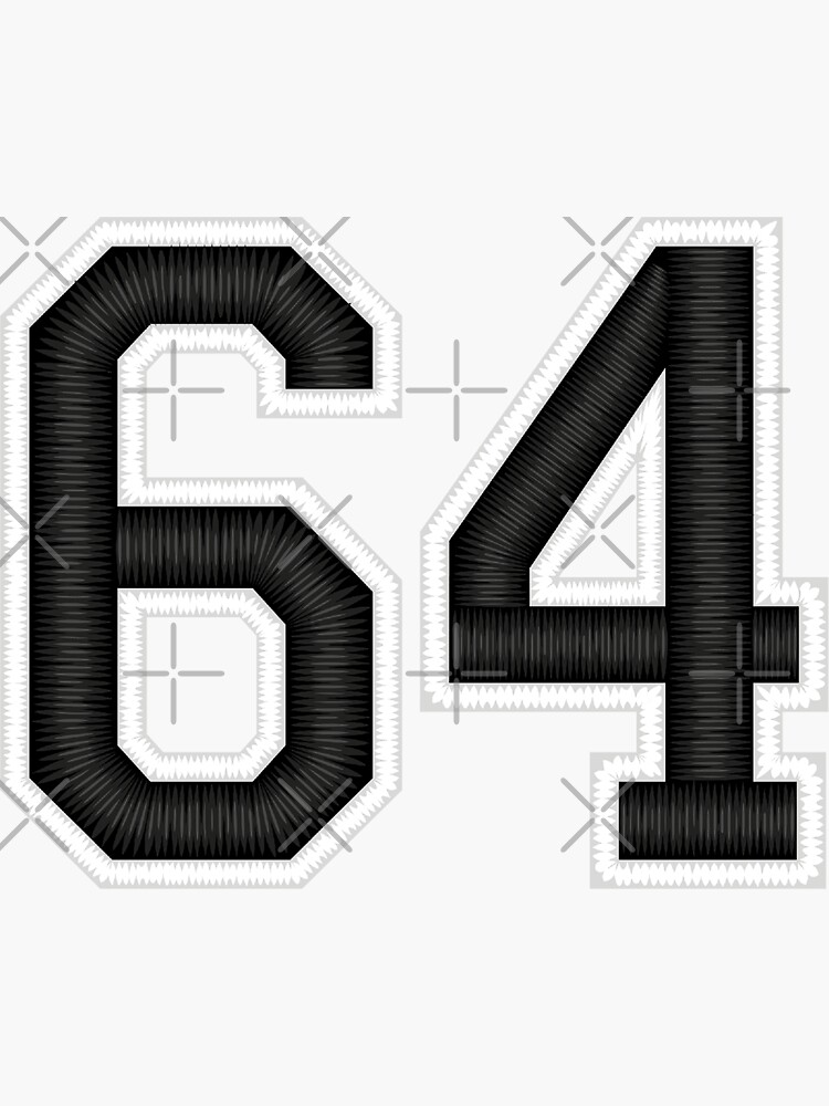 Eighty-Four Jersey Number Sports 84 Sticker for Sale by HelloFromAja