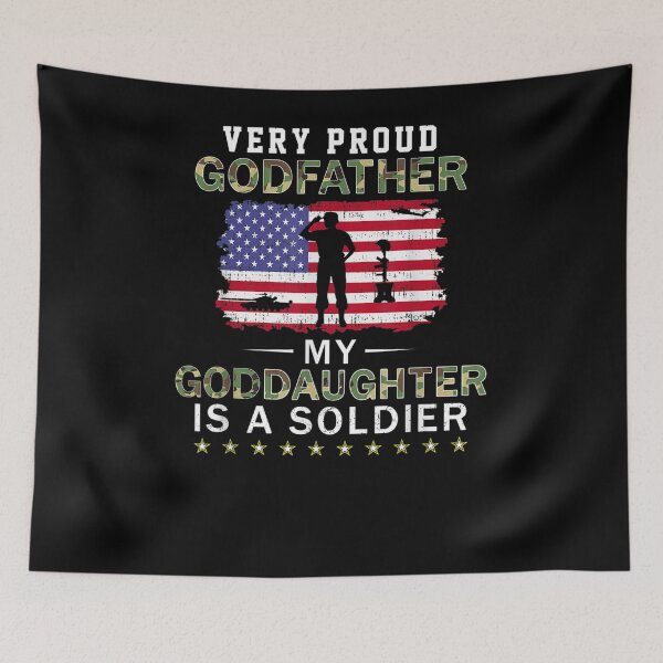 Item preview, Mens Very Proud Godfather My Goddaughter Is A Soldier Army Gift  designed and sold by sheilase.