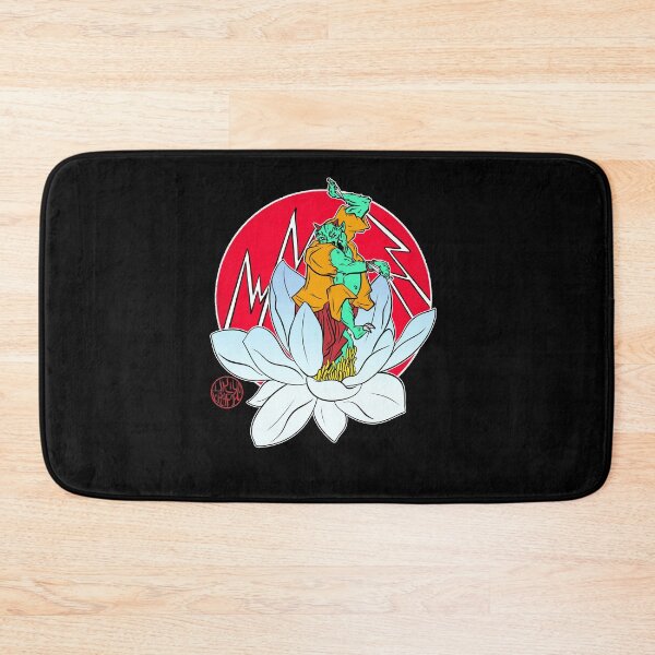 Item preview, Oni - Japanese demon and lotus designed and sold by Ukiyograph.