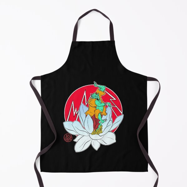 Item preview, Oni - Japanese demon and lotus designed and sold by Ukiyograph.