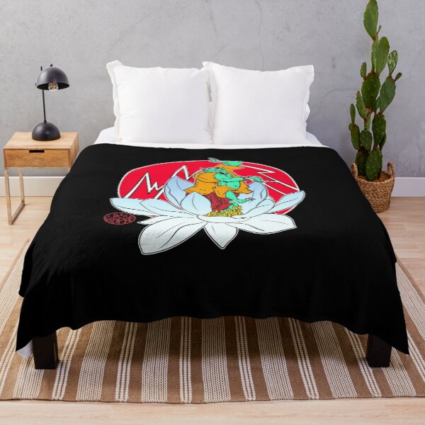Item preview, Oni - Japanese demon and lotus designed and sold by Ukiyograph.