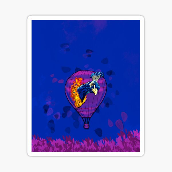 Legakulie Ballon Vogel lila blau Sticker