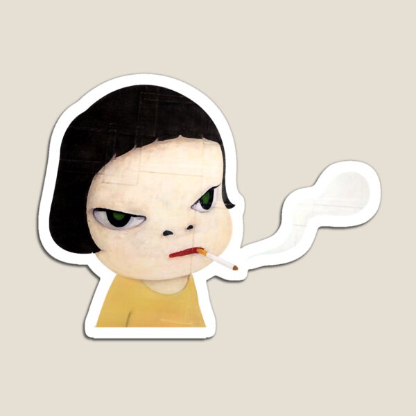 yoshitomo nara smoking girl Magnet
