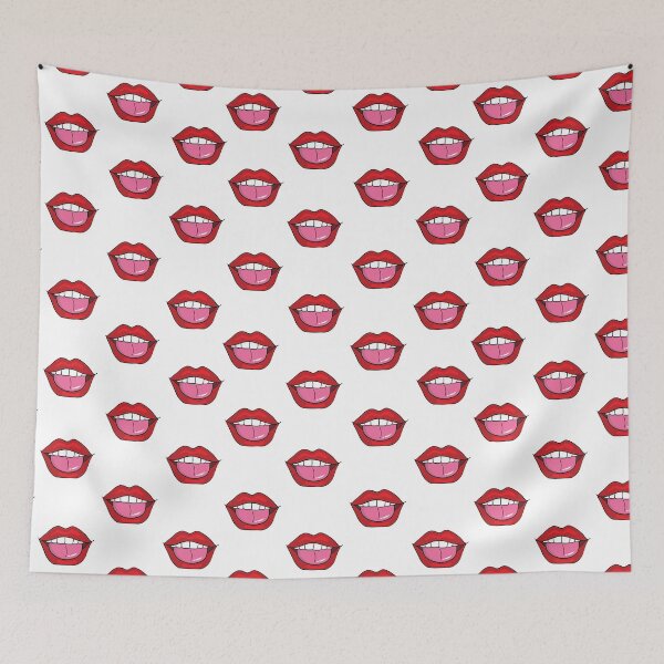 Item preview, Mouth Pop Art Seamless Pattern designed and sold by Peekonet.