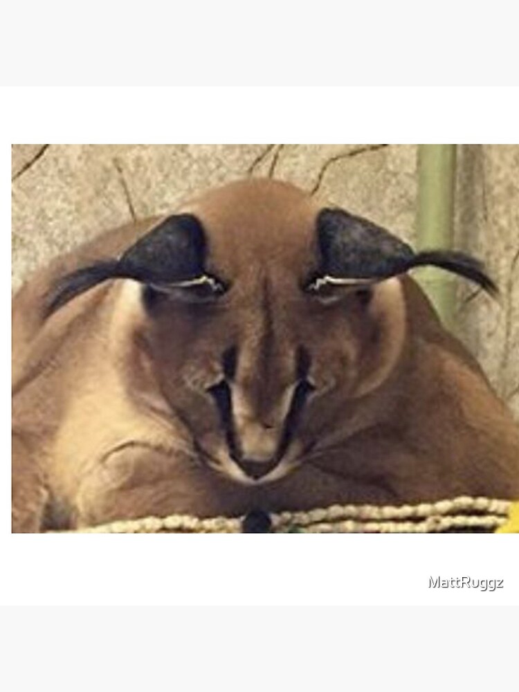 Sad Big Floppa Gregory Caracal Cat Meme Pin
