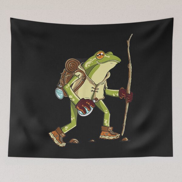 Item preview, Hiking Frog Dark Academia Witchy Cottagecore designed and sold by cindykz32bon.