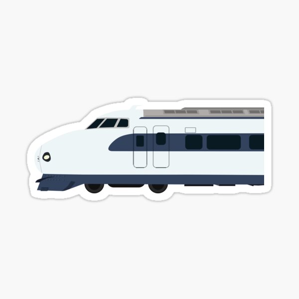 Vista previa del artículo con la obra «Tren bala Shinkansen serie 0: vista lateral», diseñado y vendido por JonesyDave.