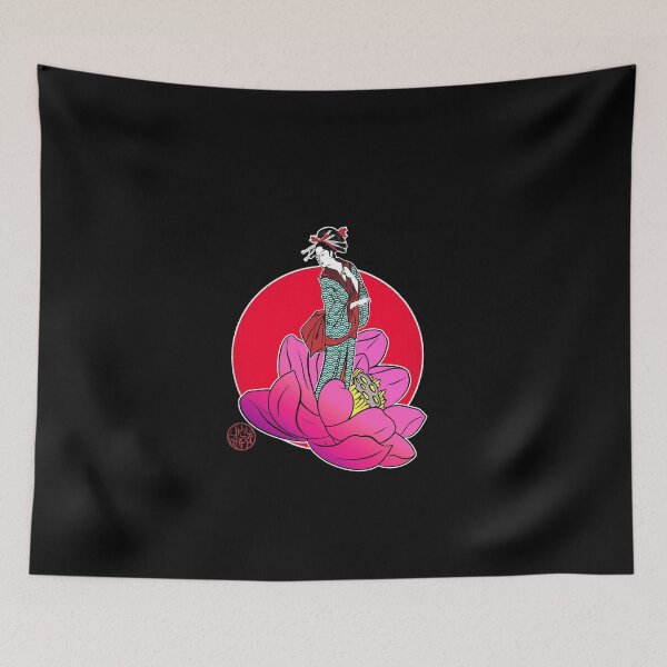 Item preview, Geisha in a lotus flower designed and sold by Ukiyograph.