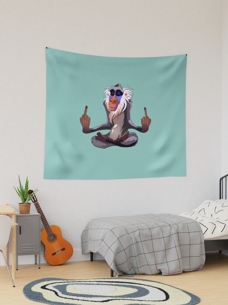 Meditating rafiki online tapestry