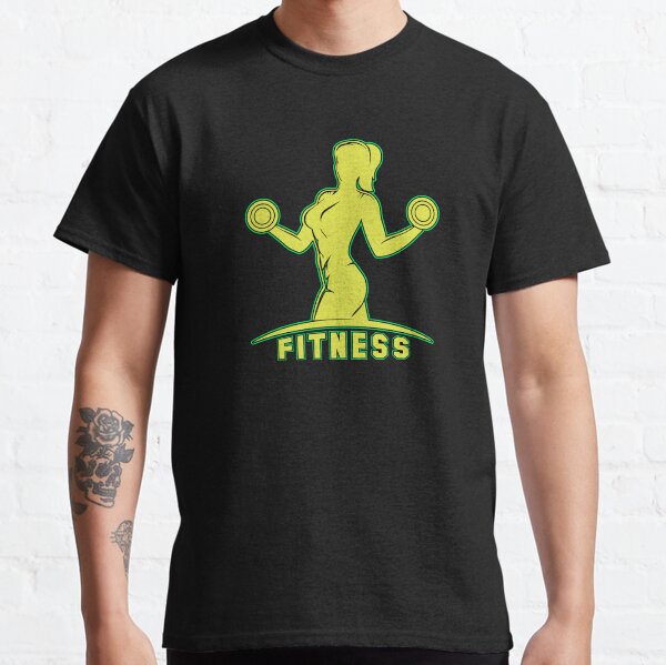 Item preview, Fitness, Female Dumbbell Weightlifter Silhouette - Yellow designed and sold by Chubuter.