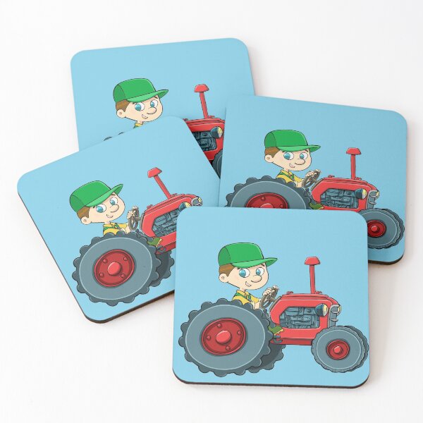 Item preview, farmer and red tractor designed and sold by duxpavlic.