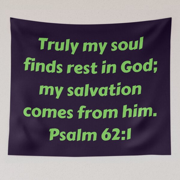 Aperçu de l'œuvre Bible Verse Psalm 62:1 créée et vendue par Prayingwarrior.