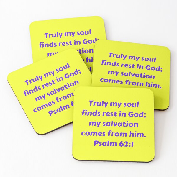 Artikelvorschau, Bible Verse Psalm 62:1 entworfen und verkauft von Prayingwarrior.