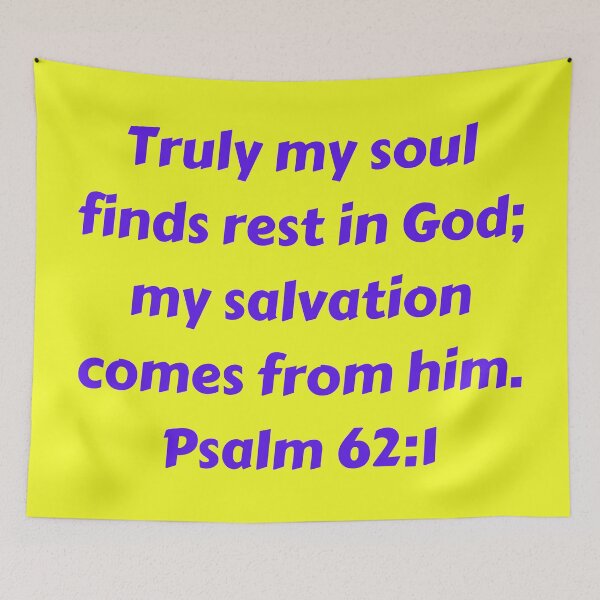 Artikelvorschau, Bible Verse Psalm 62:1 entworfen und verkauft von Prayingwarrior.