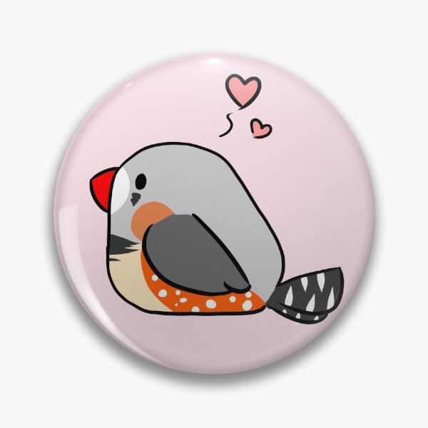 Item preview, Zebra finch cute cartoon pink checkered pattern designed and sold by lifewithbirds.