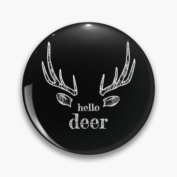 Item preview, 'Hello Dear' Deer Antlers & Ears designed and sold by Happy Puppy Print On Demand.