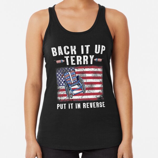 Back it Up Terry Put It In Reverse July 4th Fireworks Terry Tank