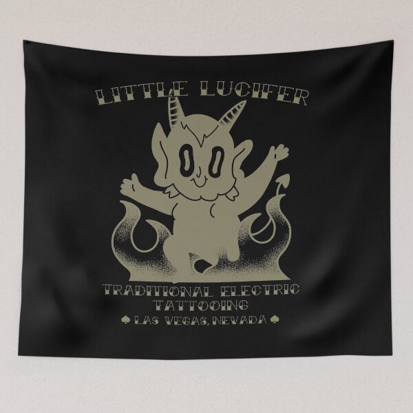 Item preview, Little Lucifer, Las Vegas Tattoo Studio, Old School Traditional Devil Tattoo Design designed and sold by Proverbial Wisdom Design.