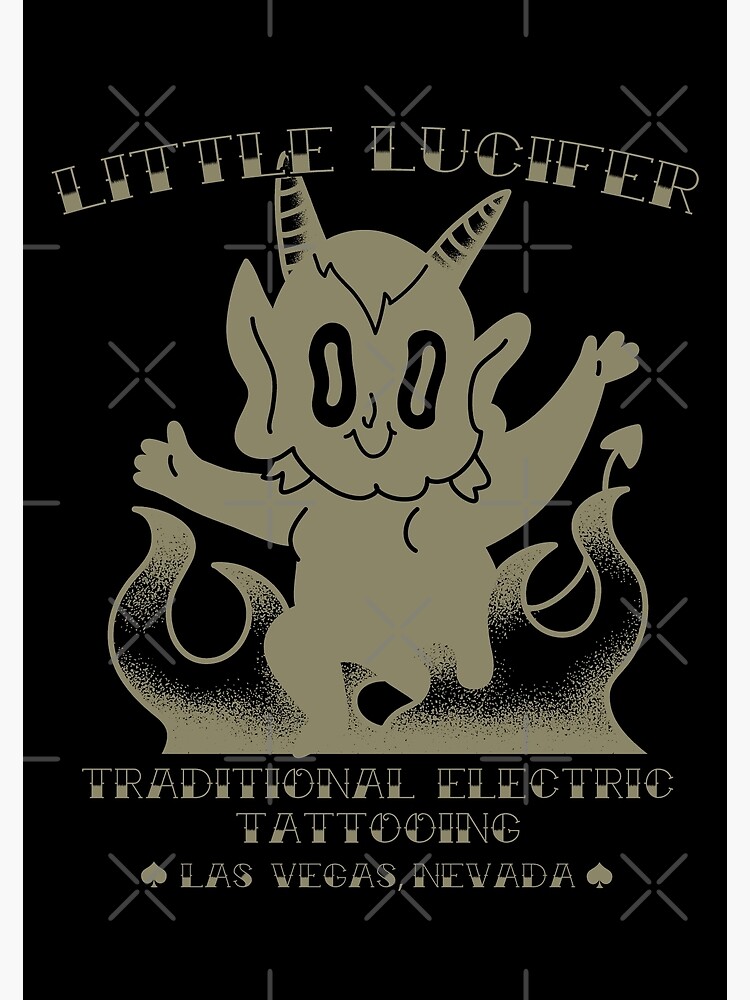 Little Lucifer, Las Vegas Tattoo Studio, Old School Traditional Devil Tattoo  Design Sticker for Sale by ProverbialDZN