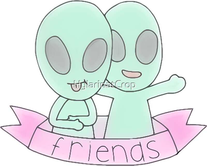 "Alien Best Friend" Stickers by HylarinatCrop Redbubble