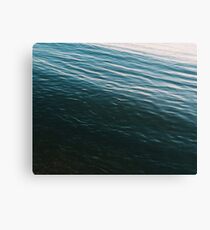 Summer Sunset Blue Waves Canvas Print