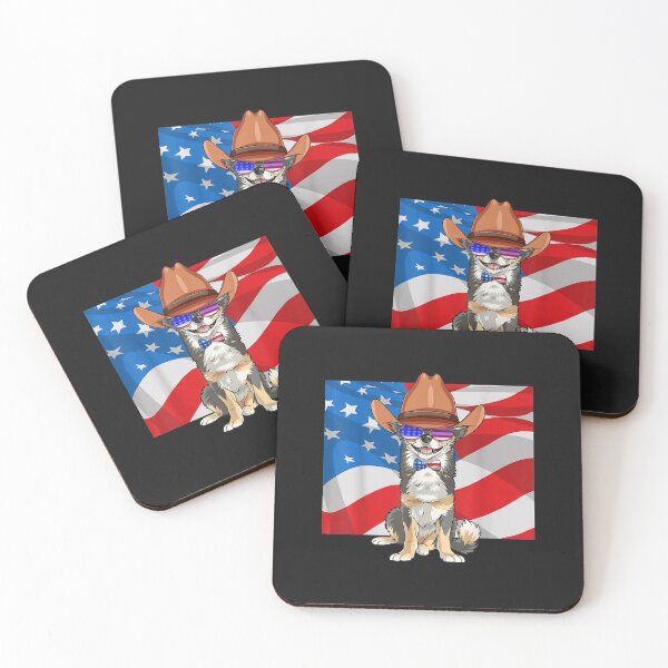 Item preview, Long haired Chihuahua 4th Of July Patriotic American Flag designed and sold by cindykz32bon.