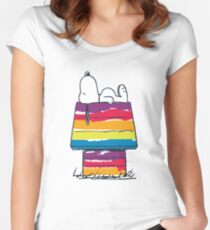 rainbow snoop Women's Fitted Scoop T-Shirt