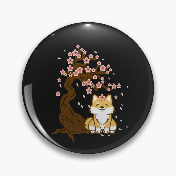 Item preview, Shiba Inu Dog Sitting Under A Cherry Blossom Tree T-Shirt  designed and sold by StarcyWol.